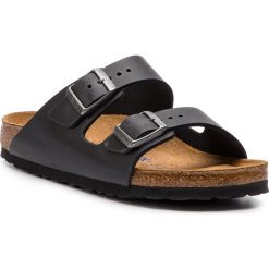 Klapki BIRKENSTOCK - Arizona Bs 0752483 Black. Czarne klapki damskie Birkenstock, bez wzorów, ze skóry, bez obcasa. Za 349,00 zł.