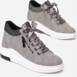 Szare Sneakersy Solidago. Szare koturny damskie Born2be. Za 99,99 zł.