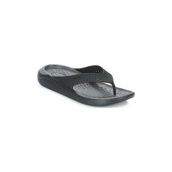 Japonki Crocs LITERIDE FLIP. Czarne klapki damskie Crocs, bez wzorów, bez obcasa. Za 179,00 zł.