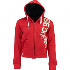 Bluza "Gandinsky" w kolorze czerwonym. Czerwone bluzy męskie z kieszeniami marki Geographical Norway Men, m, z nadrukiem. W wyprzedaży za 136,95 zł.
