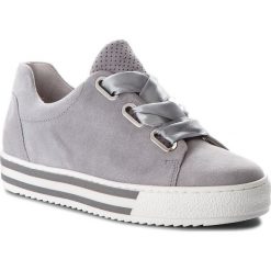 Sneakersy GABOR - 86.505.40 Lt Grey. Szare półbuty damskie marki Gabor, na co dzień, bez wzorów, ze skóry, bez obcasa, na płaskiej podeszwie, bez zapięcia. W wyprzedaży za 369,00 zł.