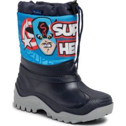 Śniegowce MUFLON - 32-468CH Cobalt Blue. Niebieskie śniegowce chłopięce Muflon, bez zapięcia. Za 99,99 zł.