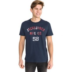 Jack & Jones Seth Koszulka Niebieski. Niebieskie podkoszulki męskie s, z nadrukiem, z bawełny. Za 78,95 zł.