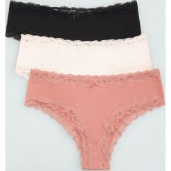 Bawełniane majtki hipster 3 pack - Czarny. Czarne majtki damskie Reserved, s, z bawełny. Za 39,99 zł.