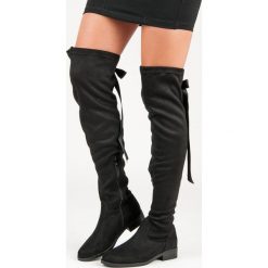 STYLOWE MUSZKIETERKI. Kozaki damskie SEASTAR, z zamszu, eleganckie, bez obcasa, bez zapięcia. Za 151,90 zł.