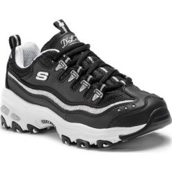 Sneakersy SKECHERS - D'lites Now&Then 11923/BKSL Black/Silver. Czarne półbuty damskie Skechers, ze skóry. W wyprzedaży za 209,00 zł.