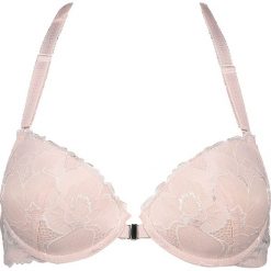 Biustonosz push-up "Mably" w kolorze jasnoróżowym. Różowe biustonosze Lascana & Co., w koronkowe wzory, z koronki. W wyprzedaży za 64,95 zł.