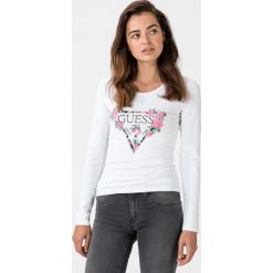 Guess Vilma Koszulka Biały. Białe koszulki damskie Guess, xs, z nadrukiem, z elastanu, bez kołnierzyka, z długim rękawem. Za 206,95 zł.