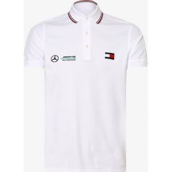 Tommy Hilfiger - Męska koszulka polo, biały. Białe koszulki męskie TOMMY HILFIGER, xl, bez wzorów, z bawełny, klasyczne, bez rękawów. Za 349,95 zł.