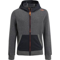 CMP BOY FIX HOOD JACKET Kurtka z polaru antracite melange. Szare kurtki sportowe męskie CMP, z poliesteru. W wyprzedaży za 146,30 zł.