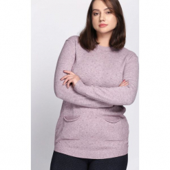Fioletowy Sweter Regularity. Fioletowe swetry klasyczne damskie Born2be, na jesień, l. Za 79,99 zł.