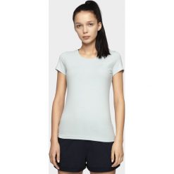 T-shirt damski TSD300A - mięta. T-shirty damskie 4f, bez wzorów, bez kołnierzyka. Za 29,99 zł.