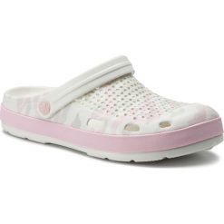 Klapki COQUI - Lindo 6413-203-3155 Pearl. Białe klapki damskie Coqui, bez wzorów, z tworzywa sztucznego, bez obcasa. Za 79,00 zł.