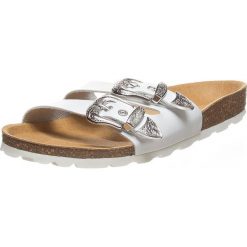 Buty damskie: Skórzane klapki w kolorze białym
