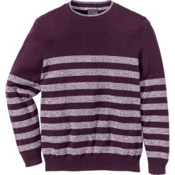 Swetry klasyczne męskie: Sweter w paski Regular Fit bonprix czarny bez w paski