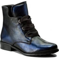 Botki damskie lity: Botki EKSBUT - 77-4538-F63-1G Czarny/Niebieski