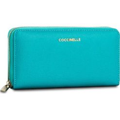 Portfele damskie: Duży Portfel Damski COCCINELLE – BW1 Metallic Saffiano E2 BW1 11 04 01 Turquoise 028