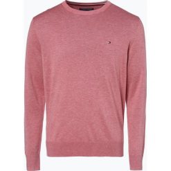 Swetry klasyczne męskie: Tommy Hilfiger – Sweter męski z dodatkiem jedwabiu, różowy