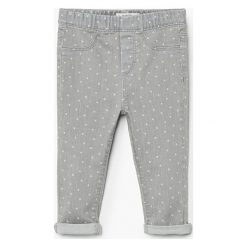 Mango Kids - Jeansy dziecięce Norag 80-104 cm. Niebieskie rurki dziewczęce marki Mango Kids, z bawełny. Za 59,90 zł.