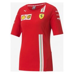 Puma SF Team Koszulka Czerwony. Czerwone koszulki damskie Puma, s, z nadrukiem, z bawełny, bez kołnierzyka, z krótkim rękawem. Za 274,95 zł.