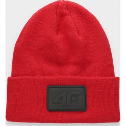 Czapka męska CAM064 - czerwony. Czerwone czapki męskie 4f, bez wzorów. Za 49,99 zł.
