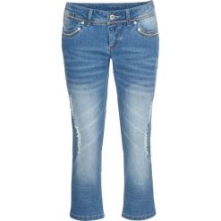 Rybaczki dżinsowe bonprix niebieski "stone”. Niebieskie rybaczki damskie bonprix, bez wzorów, z jeansu. Za 119,99 zł.