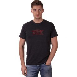 Grafitowa Koszulka Męska z Nadrukiem, Krótki Rękaw, Just Yuppi, Melanżowy T-shirt w Czerwone Napisy TSJTYUP9005kol6GRAFIT. Szare koszulki męskie Just Yuppi, m, z nadrukiem, z tkaniny, casualowe, bez kołnierzyka, z krótkim rękawem, krótkie. W wyprzedaży za 44,90 zł.
