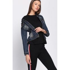 Granatowa Kurtka Imitate. Szare kurtki damskie jeansowe marki Born2be, l. Za 89,99 zł.