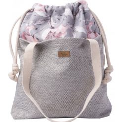 Torebka worek "DUOBAG" materiałowa, kolor szary Paris. Szare torebki worki damskie me&BAGS, w kwiaty, z tkaniny, duże, bez dodatków. Za 219,00 zł.
