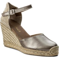 Espadryle EVA MINGE - Cerceda 3C 18MJ1372396ES 609. Żółte espadryle damskie marki Eva Minge, ze skóry, na obcasie. W wyprzedaży za 199,00 zł.