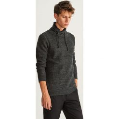 Sweter z kołnierzem - Szary. Szare swetry klasyczne męskie marki Reserved, l. Za 139,99 zł.