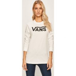 Vans - Longsleeve. Białe bluzki damskie Vans, s, z nadrukiem, z bawełny, z okrągłym kołnierzem. W wyprzedaży za 89,90 zł.