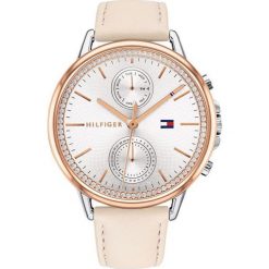 Tommy Hilfiger Carly 1781913. Szare zegarki damskie TOMMY HILFIGER, pozłacane. W wyprzedaży za 685,00 zł.