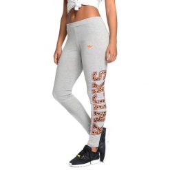 Legginsy we wzory: Legginsy w kolorze szarym
