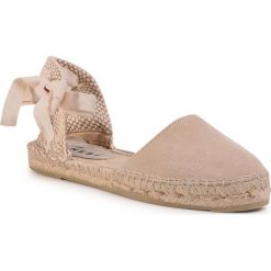 Espadryle MANEBI - Flat Valenciana K 1.1 P0 Champagne Beige. Brązowe espadryle damskie Manebi, bez wzorów, ze skóry, bez obcasa. W wyprzedaży za 279,00 zł.