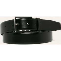 Calvin Klein - Pasek skórzany. Czarne paski męskie Calvin Klein, w paski, ze skóry. W wyprzedaży za 159,90 zł.
