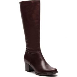Kozaki LASOCKI - FESTA-02 Chocolate Brown. Pomarańczowe kozaki damskie Lasocki, ze skóry, bez obcasa, na obcasie, bez zapięcia. Za 349,99 zł.