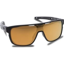 Okulary przeciwsłoneczne OAKLEY - Crossrange Shield OO9387-0631 Matte Black/24k Iridium. Czarne okulary przeciwsłoneczne męskie aviatory Oakley, z tworzywa sztucznego. W wyprzedaży za 549,00 zł.