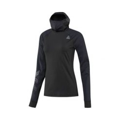 Reebok AKWALIKA HEXAWARM, 02 | SZKOLENIE | W | BLUZA (DŁUGA RĘKAW) | CZARNY | Z. Czarne bluzy damskie Reebok, bez wzorów, z długim rękawem, długie, bez kaptura. W wyprzedaży za 315,04 zł.