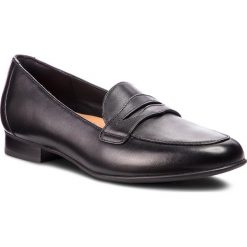 Półbuty CLARKS - Un Blush Go 261371704 Black Leather. Czarne półbuty damskie Clarks, bez wzorów, ze skóry, bez obcasa, na obcasie, bez zapięcia. W wyprzedaży za 239,00 zł.