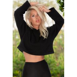 Bluza damska MIRKA BLACK. Czarne bluzy sportowe damskie Bluza damska MIRKA BLACK, s, bez wzorów, bez rękawów, bez kaptura. W wyprzedaży za 59,00 zł.