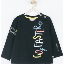 Koszulka. Czarne t-shirty chłopięce z długim rękawem marki GRAND PRIX, z aplikacjami. Za 42,90 zł.