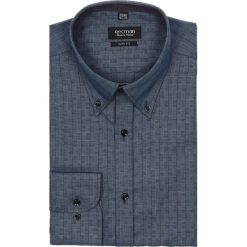 Koszula croft 2175 długi rękaw slim fit granatowy. Niebieskie koszule męskie jeansowe Recman, m, z aplikacjami, button down, z długim rękawem. Za 49,99 zł.