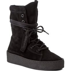 Botki BRONX - BX 1418 46961-AA Black/Black 824. Czarne botki damskie skórzane marki Bronx. W wyprzedaży za 289,00 zł.
