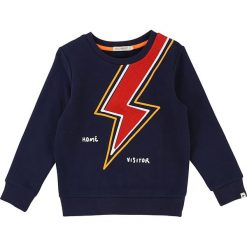 Bluza w kolorze granatowym. Niebieskie bluzy niemowlęce Billieblush & Billybandit, z nadrukiem, z bawełny, bez rękawów, bez kaptura. W wyprzedaży za 92,95 zł.