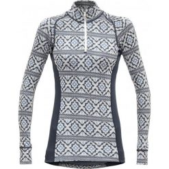 Devold Bluzka Damska Ona Woman Half Zip Neck, Night, M. Szare koszulki damskie termoaktywne marki Devold, m, bez wzorów, z wełny, bez kołnierzyka, z długim rękawem, długie, bez kaptura, outdoorowe. W wyprzedaży za 379,00 zł.