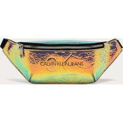 Calvin Klein Jeans - Nerka. Żółte nerki damskie Calvin Klein Jeans, w paski, z jeansu, bez dodatków. Za 299,90 zł.
