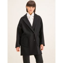 Płaszcz zimowy Red Valentino SR3CAA80. Czerwone płaszcze damskie Red Valentino, na zimę, bez wzorów, z wełny. W wyprzedaży za 1139,00 zł.