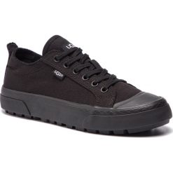 Trampki UGG - W Aries 1099876 W/Blk. Czarne półbuty damskie Ugg, bez wzorów, z gumy, bez zapięcia. W wyprzedaży za 249,00 zł.