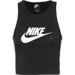 Top w kolorze czarnym. Czarne topy damskie Nike Women, s, z nadrukiem, z okrągłym kołnierzem. W wyprzedaży za 62,95 zł.
